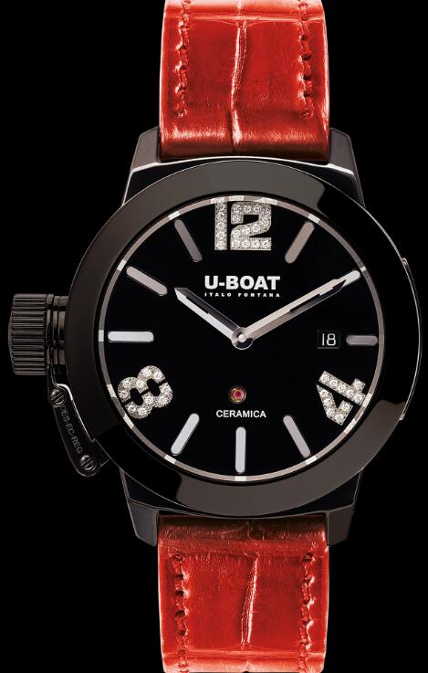 U-BOAT CLASSICO 42 CERAMIC WHITE DIAMONDS 7123 Replica Watch